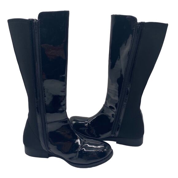 Stuart Weitzman Girls Fifty Fifty Classic Knee High Boot Size 5 Side Zip Patent - Picture 6 of 10